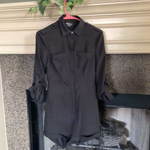 BEBE, Black, Romper Cut Out, Open Back - Picture 3 of 11